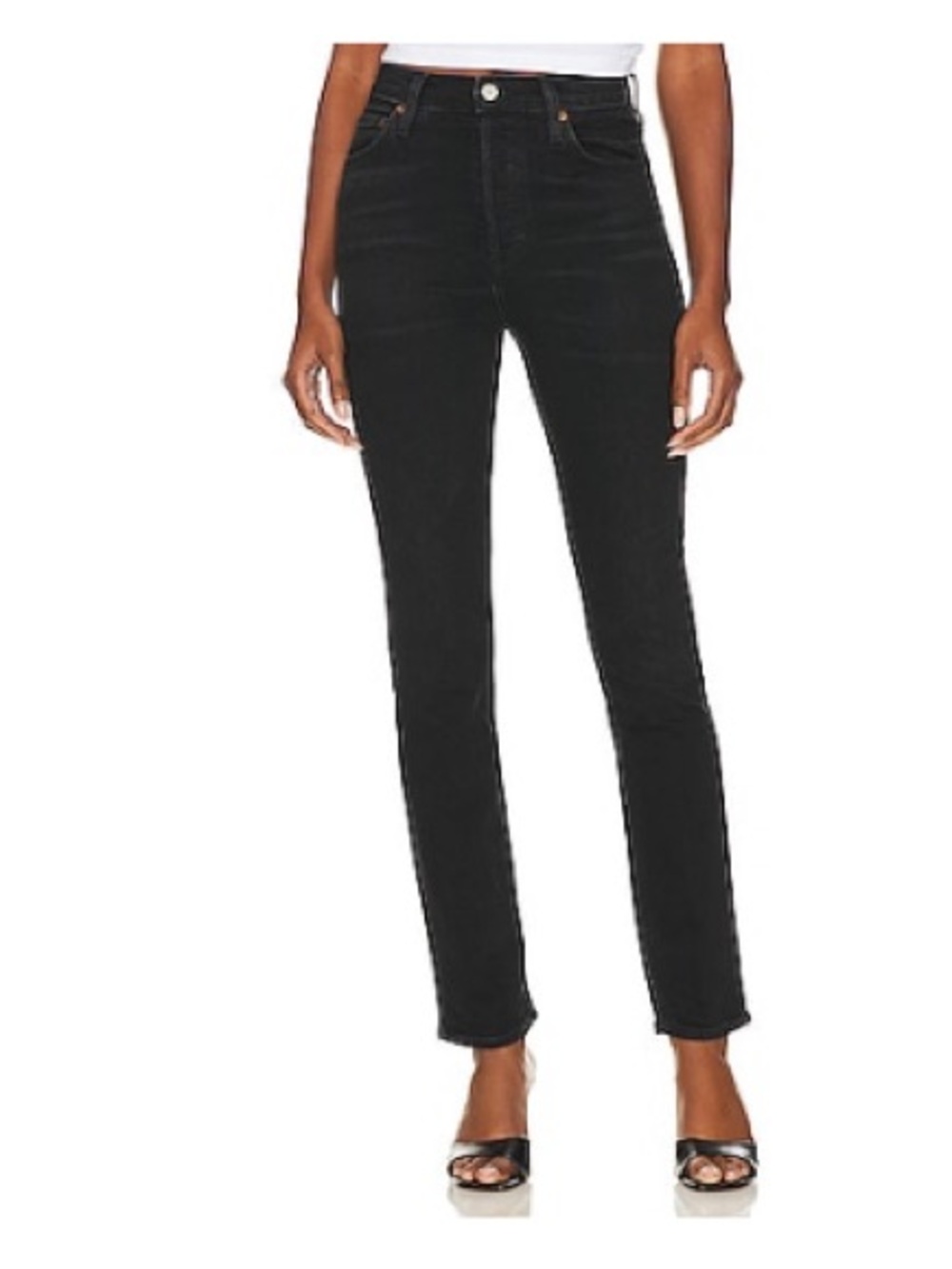 Agolde Freya High-Rise Slim Jeans in Hush